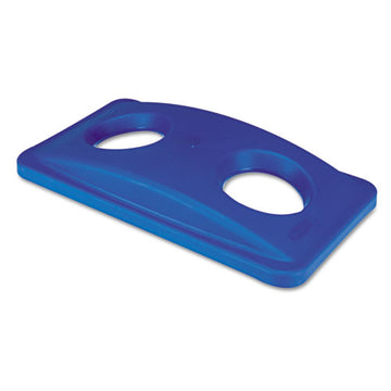 Rubbermaid® Commercial Lid For Slim Jim Bottle Recycling Container, 20.38w X 11.38d X 2.75h, Blue freeshipping - TVN Wholesale